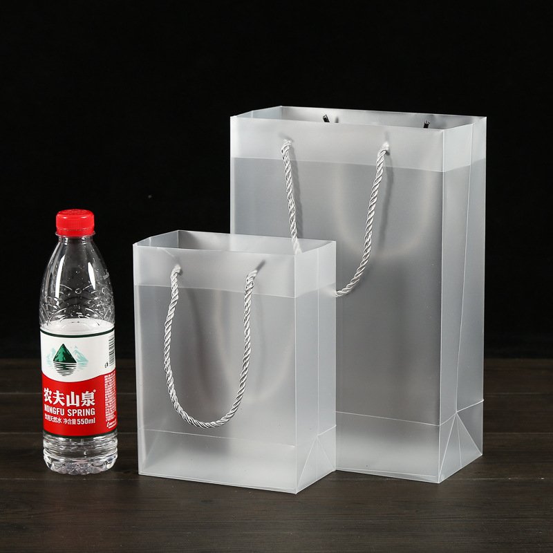 Custom Cheap recycling pp frosted polypropylene plastic Shopping handle Bags