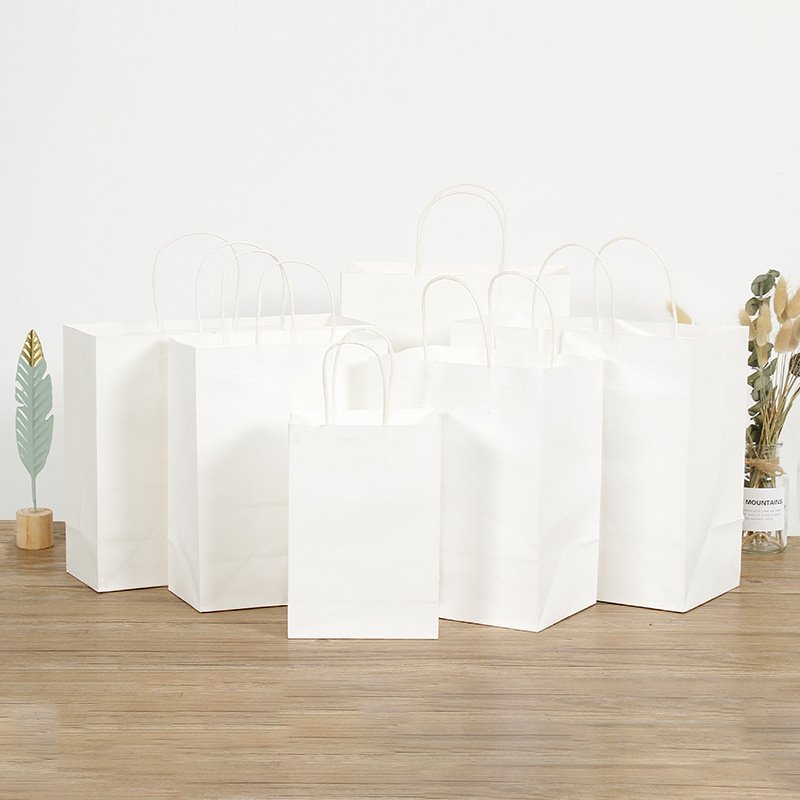Customized Fashion Shopping Bag Brown Kraft Paper Bags Take Away Food Bag
