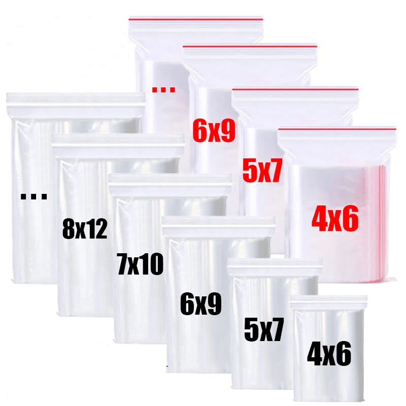 Ziplock Bag Printed Waterproof PE Storage Organizer Transparent Custom Mini Plastic Zipper Bag Gravure Printing Shoes & Clothing