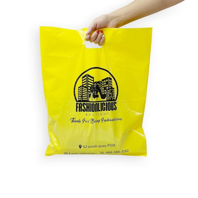 Wholesale Factory Price Recyclable Die cut Custom Printing Shopping Plastic Bags With Own Logo Plastic Retail Store Shopping Bag
