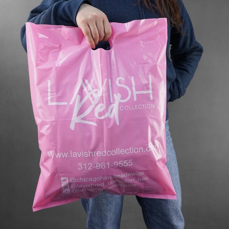 Wholesale Factory Price Recyclable Die cut Custom Printing Shopping Plastic Bags With Own Logo Plastic Retail Store Shopping Bag