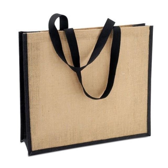 Wholesale Custom Printing Logo Natural Gunny Eco Friendly Jute Tote Bag Recycle Foldable Jute Shopping Bag