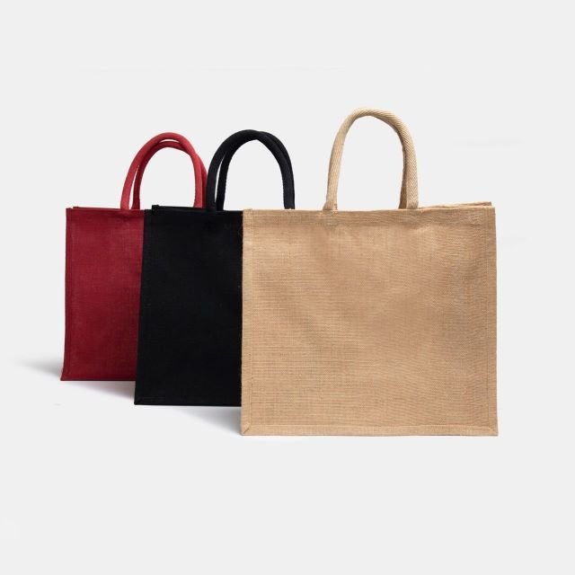 Wholesale Custom Printing Logo Natural Gunny Eco Friendly Jute Tote Bag Recycle Foldable Jute Shopping Bag