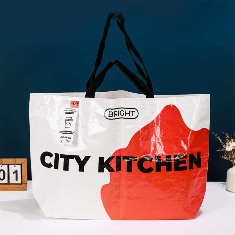 High Quality Custom PP Woven Gift Bag Polyester Laminated Eco-Friendly Reusable Waterproof Shopping Tote Bags With Logo Brand