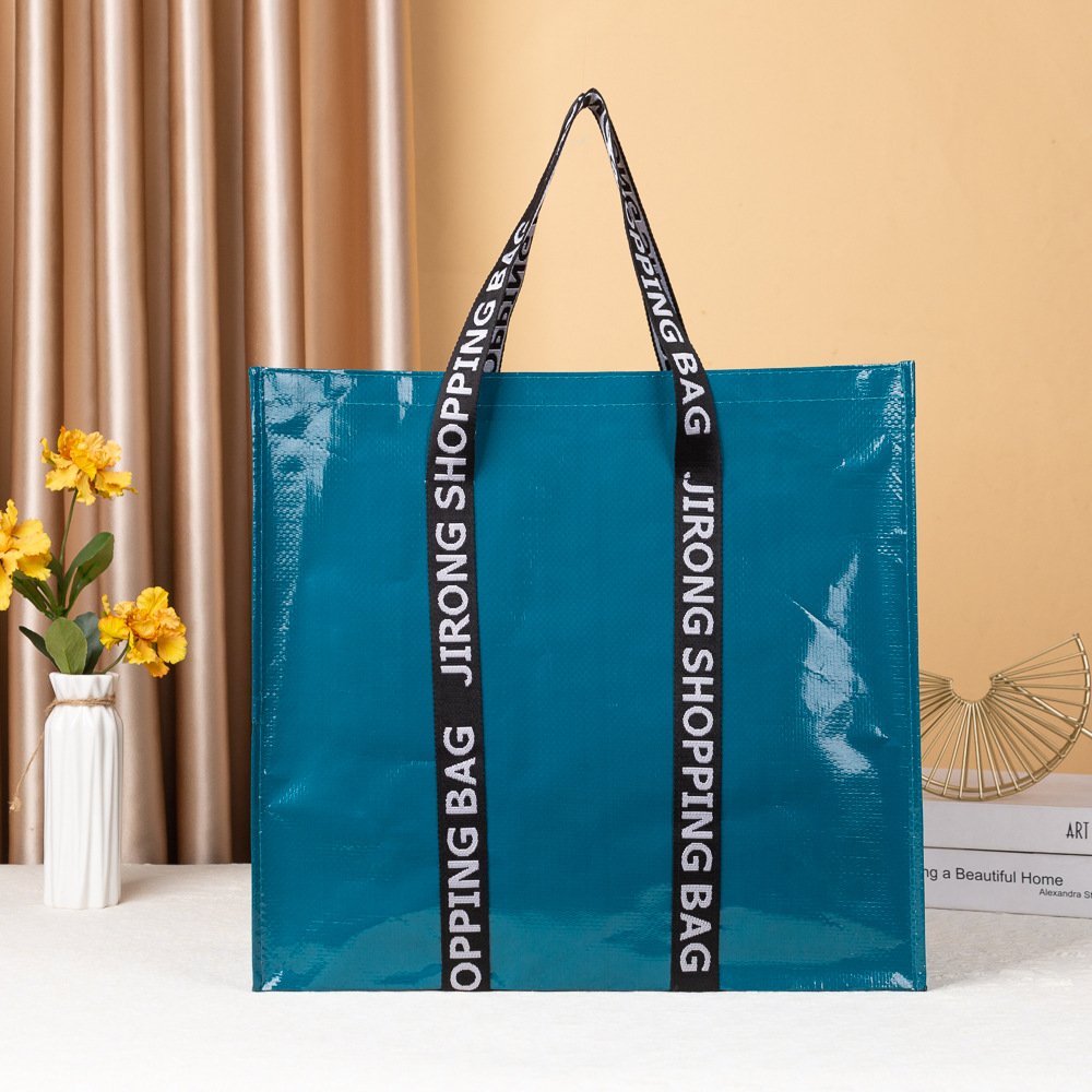 High Quality Custom PP Woven Gift Bag Polyester Laminated Eco-Friendly Reusable Waterproof Shopping Tote Bags With Logo Brand