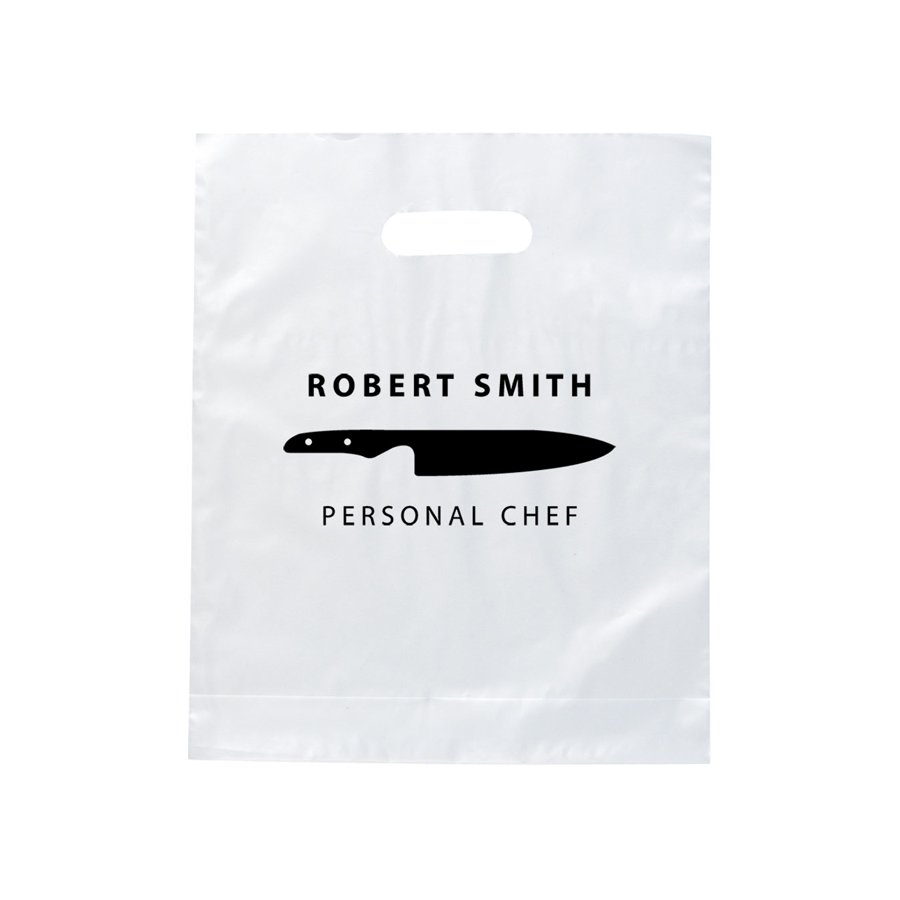 Custom LDPE Biodegradable Single-layer bag die cut handle plastic shopping bag plastic bag