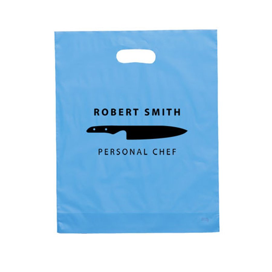 Custom LDPE Biodegradable Single-layer bag die cut handle plastic shopping bag plastic bag