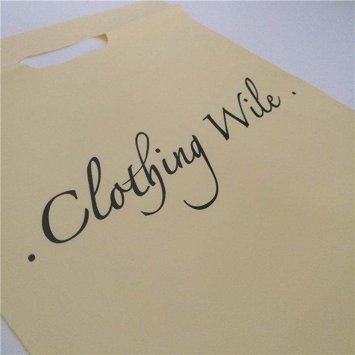 Custom LDPE Biodegradable Single-layer bag die cut handle plastic shopping bag plastic bag