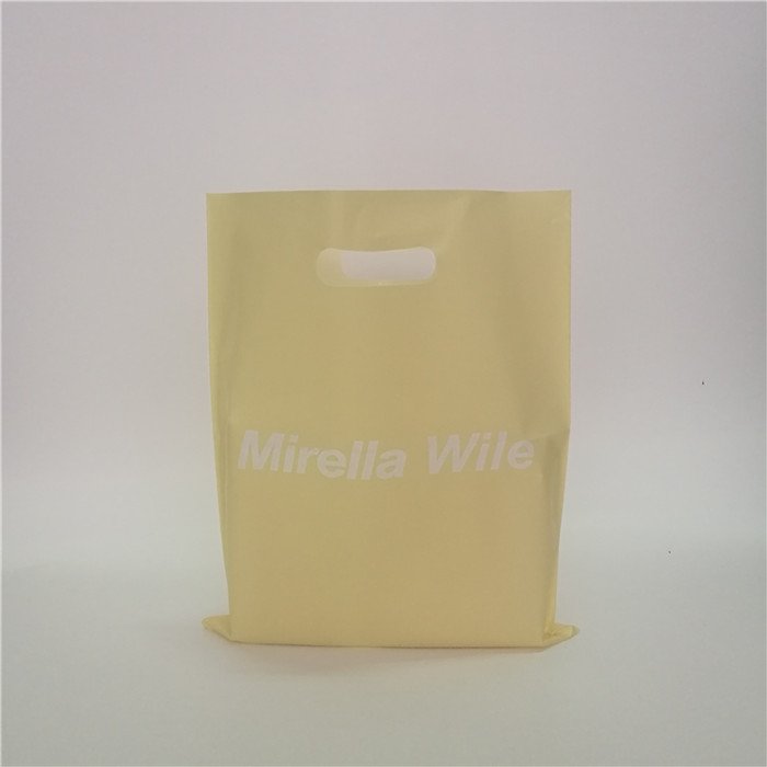 Custom LDPE Biodegradable Single-layer bag die cut handle plastic shopping bag plastic bag
