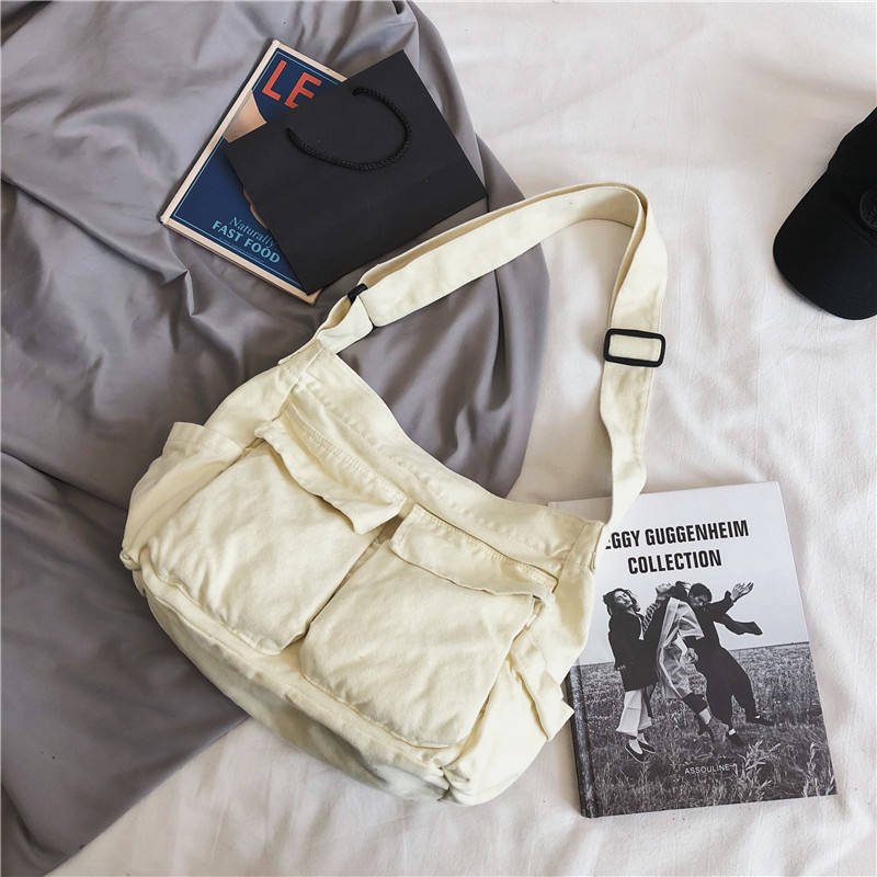 Wholesale Canvas Handbag Large Capacity Crossbody Shoulder Bag Denim Purse Women