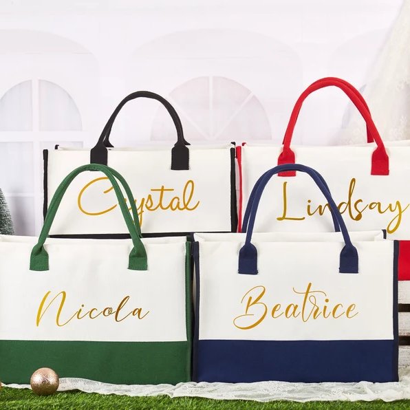 Hot selling wholesale canvas film splicing 12oz cotton custom printed logo shopping bag