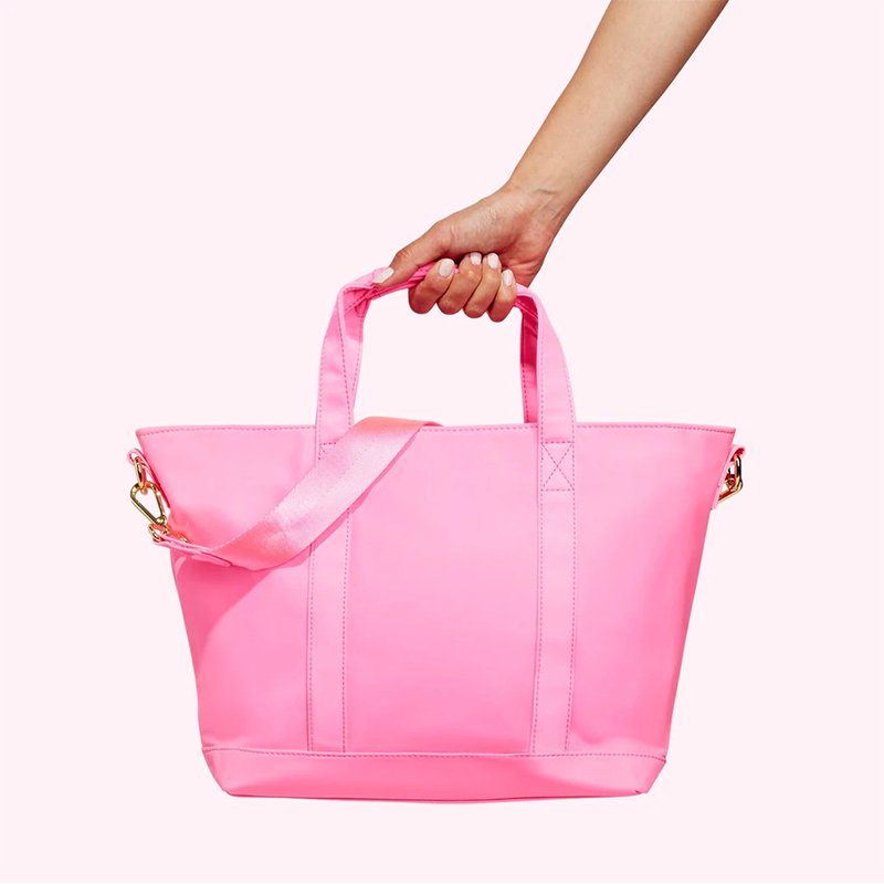 Colorful Nylon Tote Bag Large Capacity Shopping Bag Chenille Patch Ladies Tote Bag
