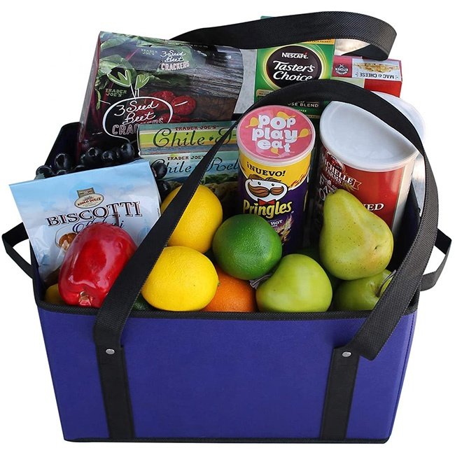 Long Shoulder Straps Heavy Duty Storage Shopping Bag Large Capacity cooler bag insulated Foldable Storage Tote Bag Boxes Bins