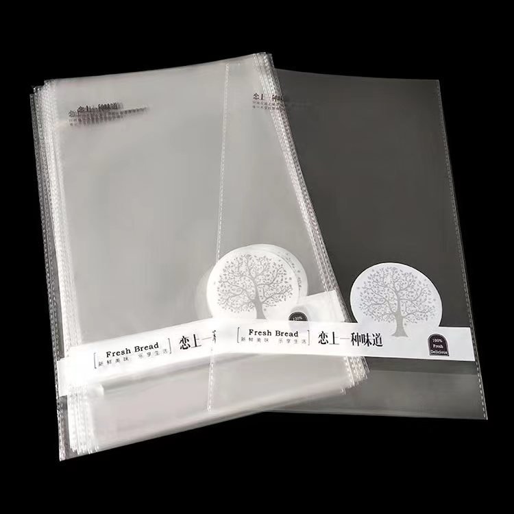 Custom printed pita sourdough baguette clear bread bag bakety bread packing bags reusable loaf bread plastics bags
