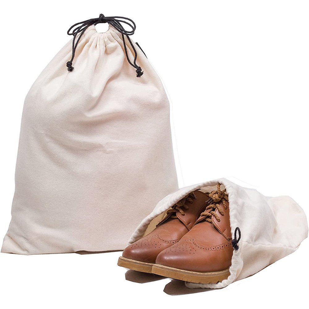 Cotton Mesh Cloth Shoe Bag Drawstring Dust Storage Solution Clutter-Free Clothing Arrangement Dust Bag Binding Mouth Shopping