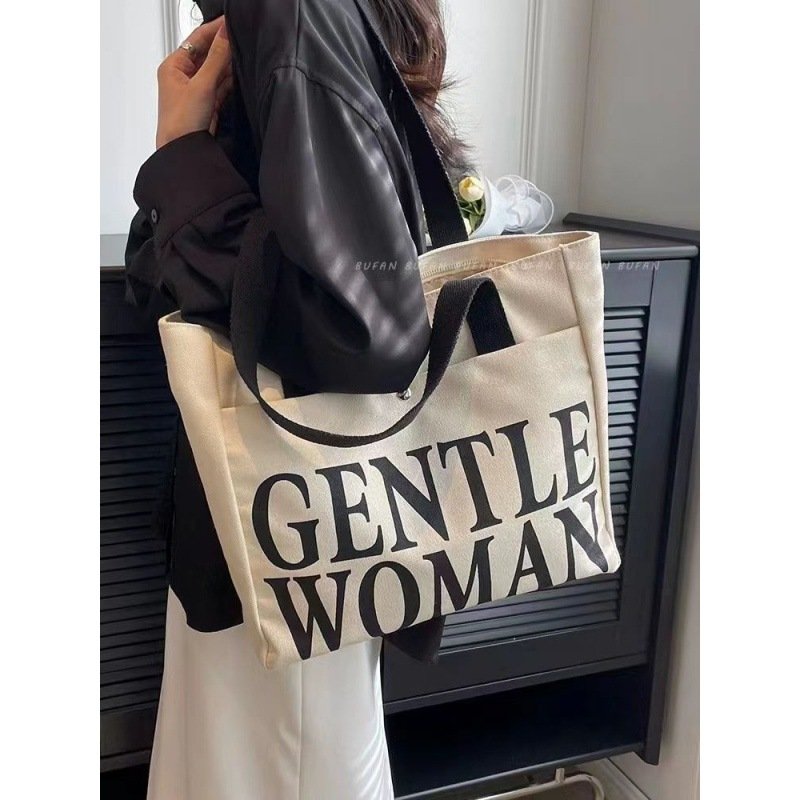 Printing Handbag Vintage Women's Tote Bag Canvas Handbag Shopping Bag Canvas Tote Letter Bag Wholesale