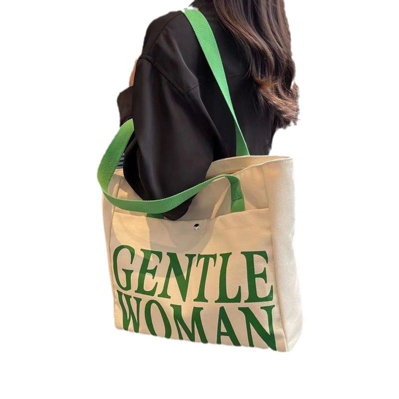 Printing Handbag Vintage Women's Tote Bag Canvas Handbag Shopping Bag Canvas Tote Letter Bag Wholesale
