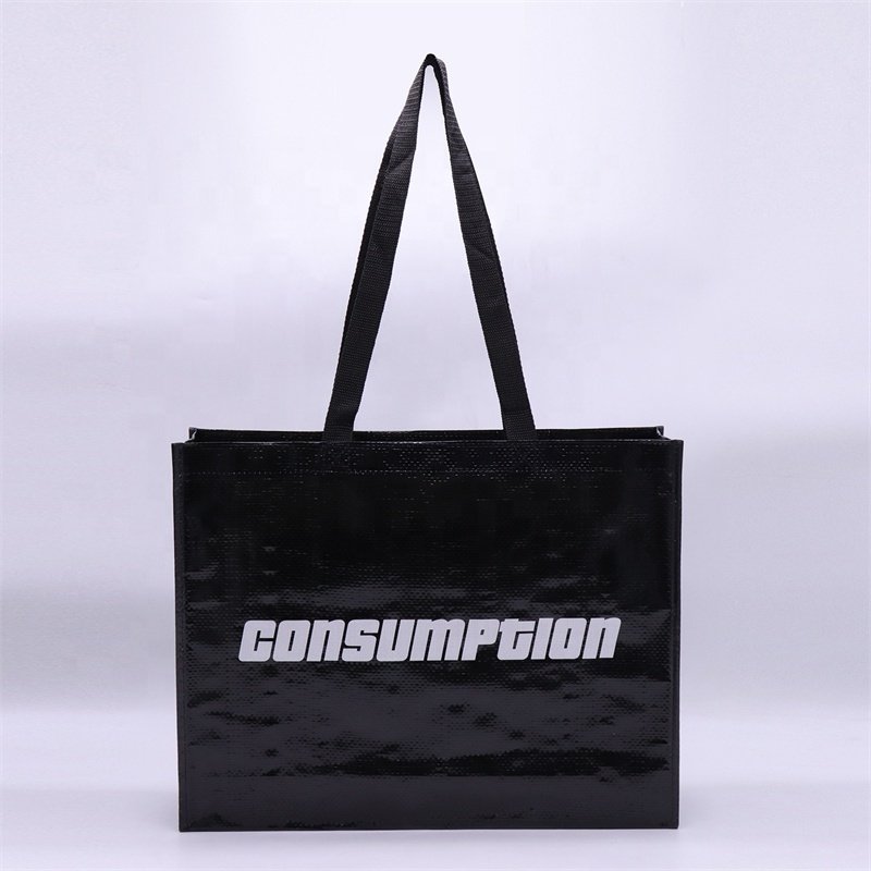 Custom Eco Laminated Tote PP woven Shopping Bag Recyclable Reusable Bags With Logo Printed