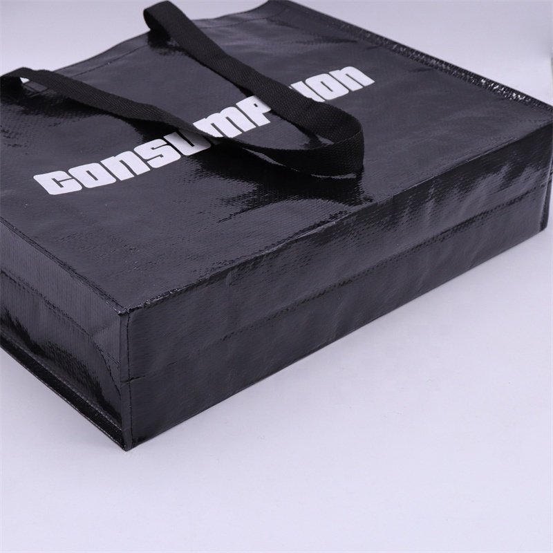 Custom Eco Laminated Tote PP woven Shopping Bag Recyclable Reusable Bags With Logo Printed