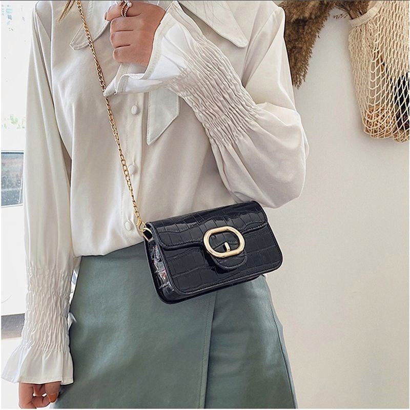 for Women Hand Bags Bag Cross-Body Bag with Long Chain New Arrival Women Fashion Casual Handbag Textured Single Shoulder Bag