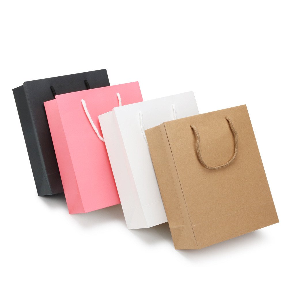 Accept brand logo color customization thickened shopping gift craft paper bags
