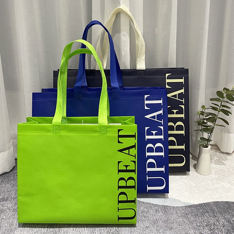 Customized Non-woven Recycled Eco Friendly PP Laminated Waterproof Tote Bag Promotional Shopping Bags
