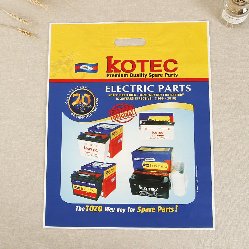 Carry Bag die cut handle shopping bag Supplier HDPE Plastic OEM Customized Logo
