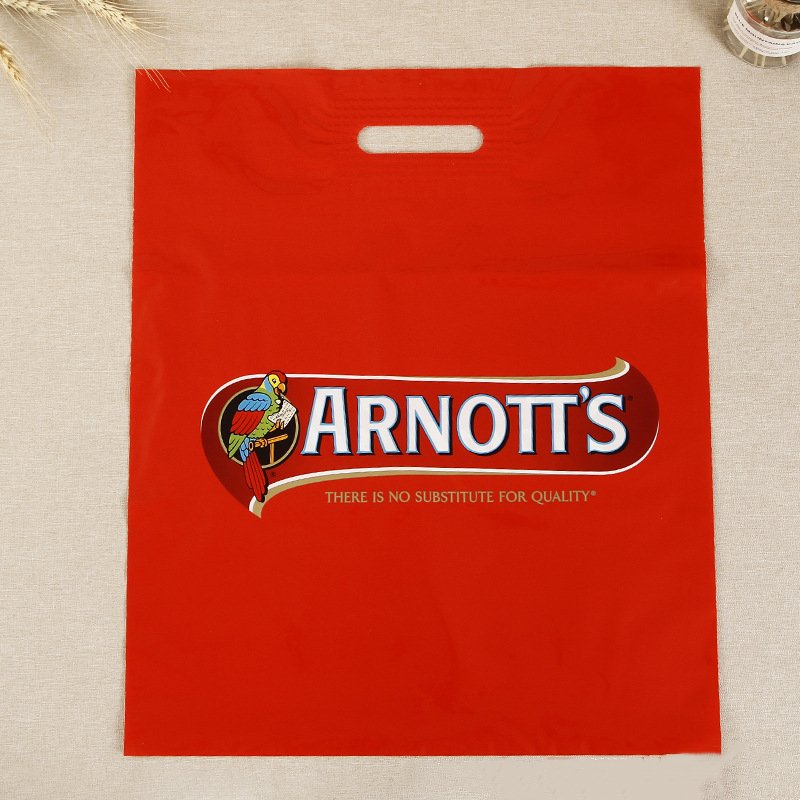 Carry Bag die cut handle shopping bag Supplier HDPE Plastic OEM Customized Logo