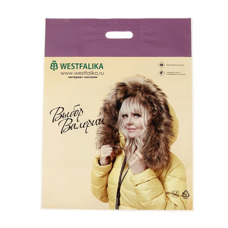 Carry Bag die cut handle shopping bag Supplier HDPE Plastic OEM Customized Logo
