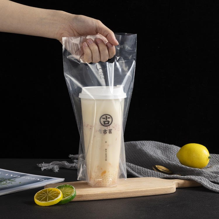 Eco-friendly Clear Transparent Plastic Die Cut Handle Bag Custom Logo For Bulk Retail Small Business Shopping Bag