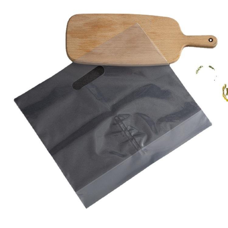 Eco-friendly Clear Transparent Plastic Die Cut Handle Bag Custom Logo For Bulk Retail Small Business Shopping Bag