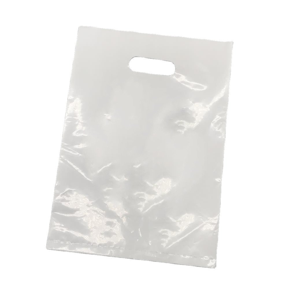 Kinshun Reusable LDPE PE Plastic Shopping Bags with Side Gusset Custom Logo Recyclable Merchandise Bags Clothes Shoes Packing