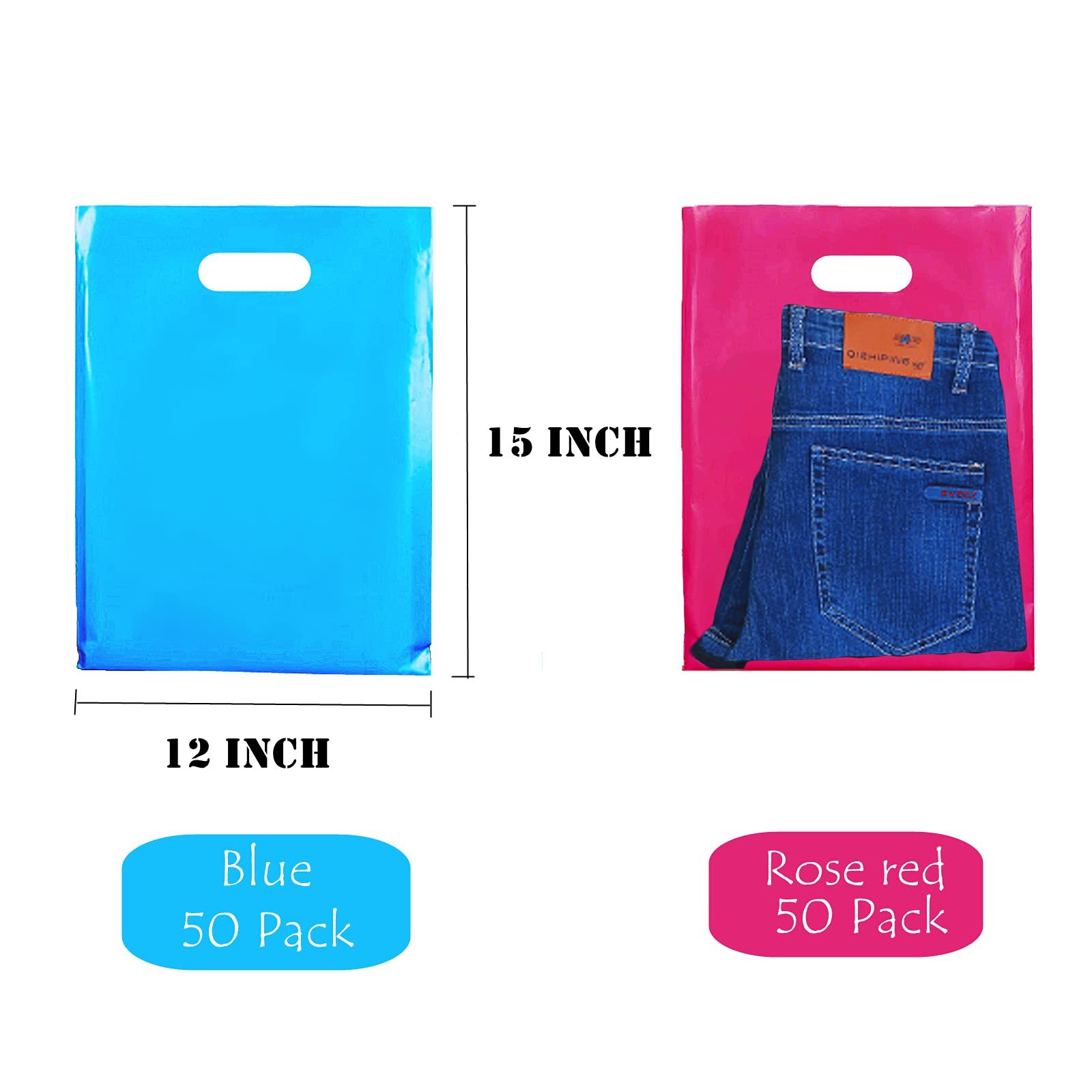Promotional boutique black custom die cut handle gift plastic shopping bags for clothes with logo