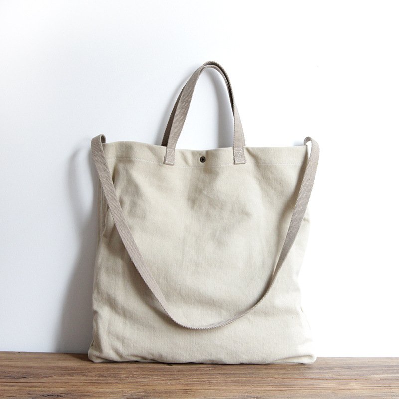 Custom Logo Eco Friendly Recycled Blank Plain Women's Cotton Canvas Shopping Tote Bag