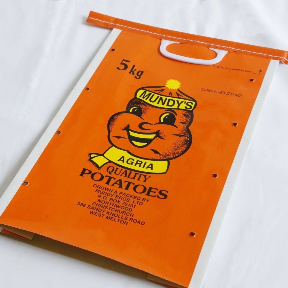 Customized 5kg & 10kg Eco-Friendly Paper Laminated Woven Packaging Bags for Potatoes Handles Moisture Proof Gravure Printing