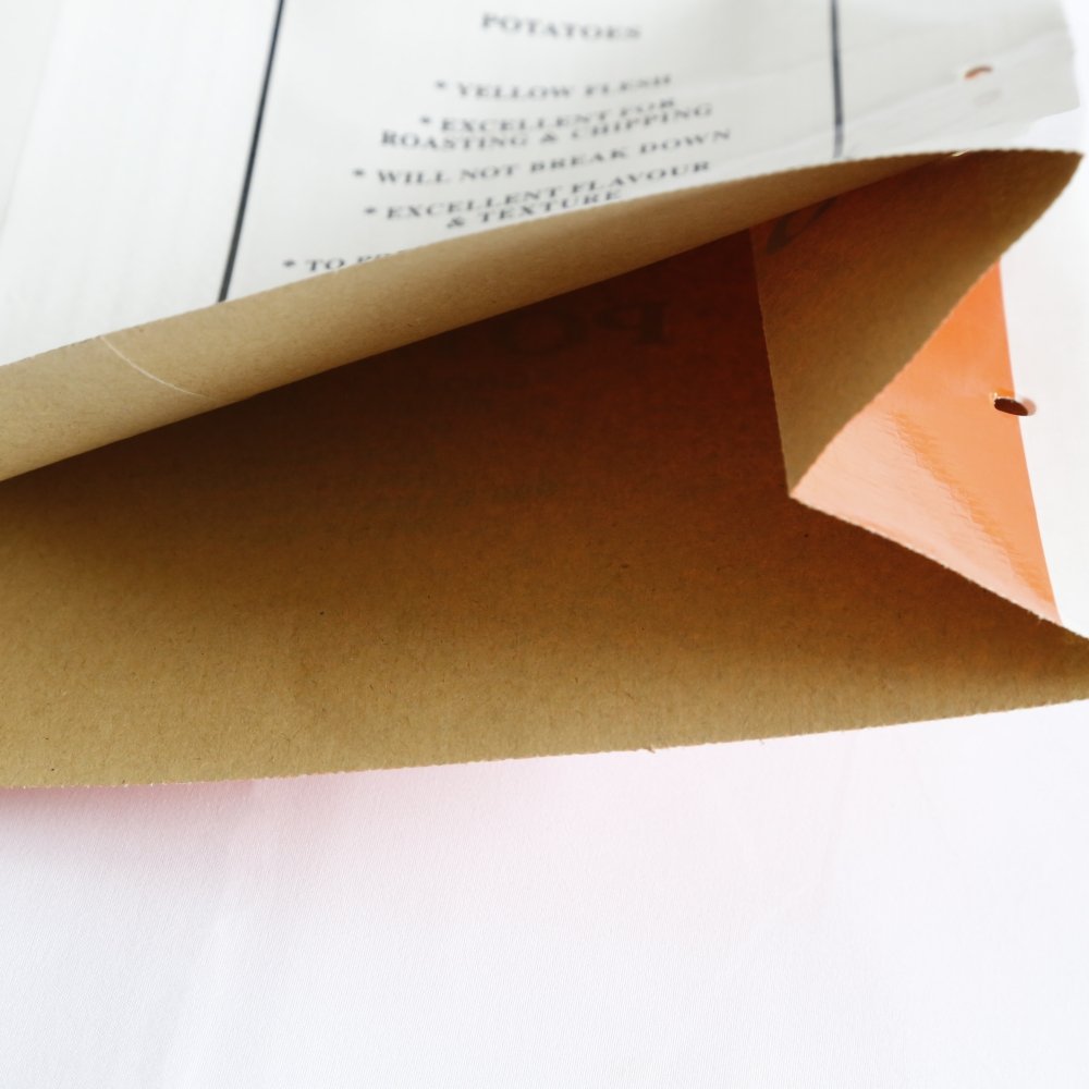 Customized 5kg & 10kg Eco-Friendly Paper Laminated Woven Packaging Bags for Potatoes Handles Moisture Proof Gravure Printing