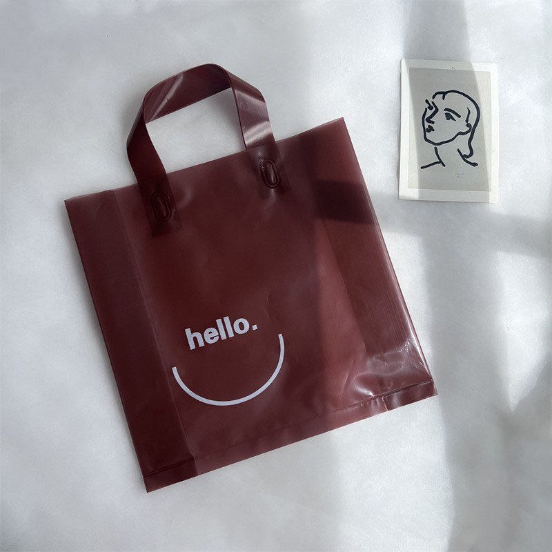 Custom Logo Die Cut Handle Shopping Bags,Clothes Shoes Carry Bag Merchandise Packaging Reusable plastic bags for boutique