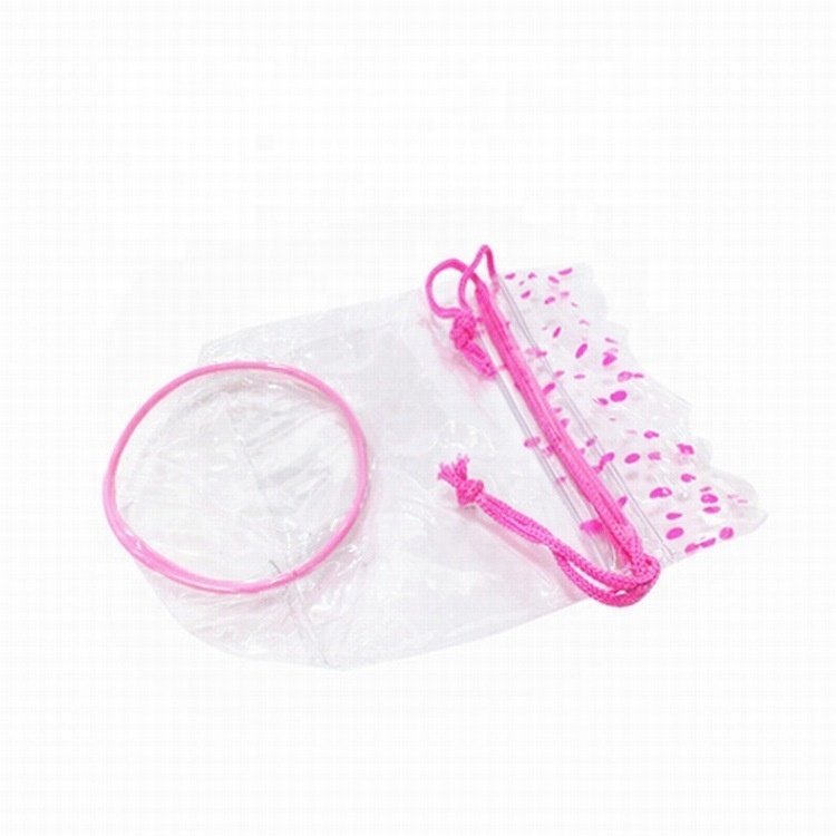 Wholesales For Shopping Imprint Promotional Logo Customized Transparent PVC Clear Drawstring Bag