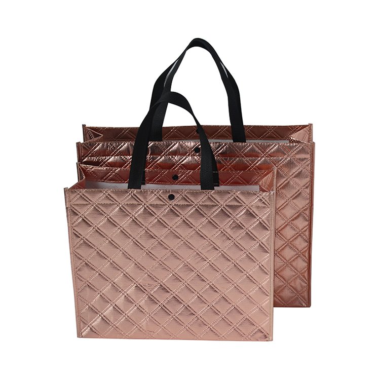 Custom logo printed biodegradable promotional pp non woven tote bags shopping