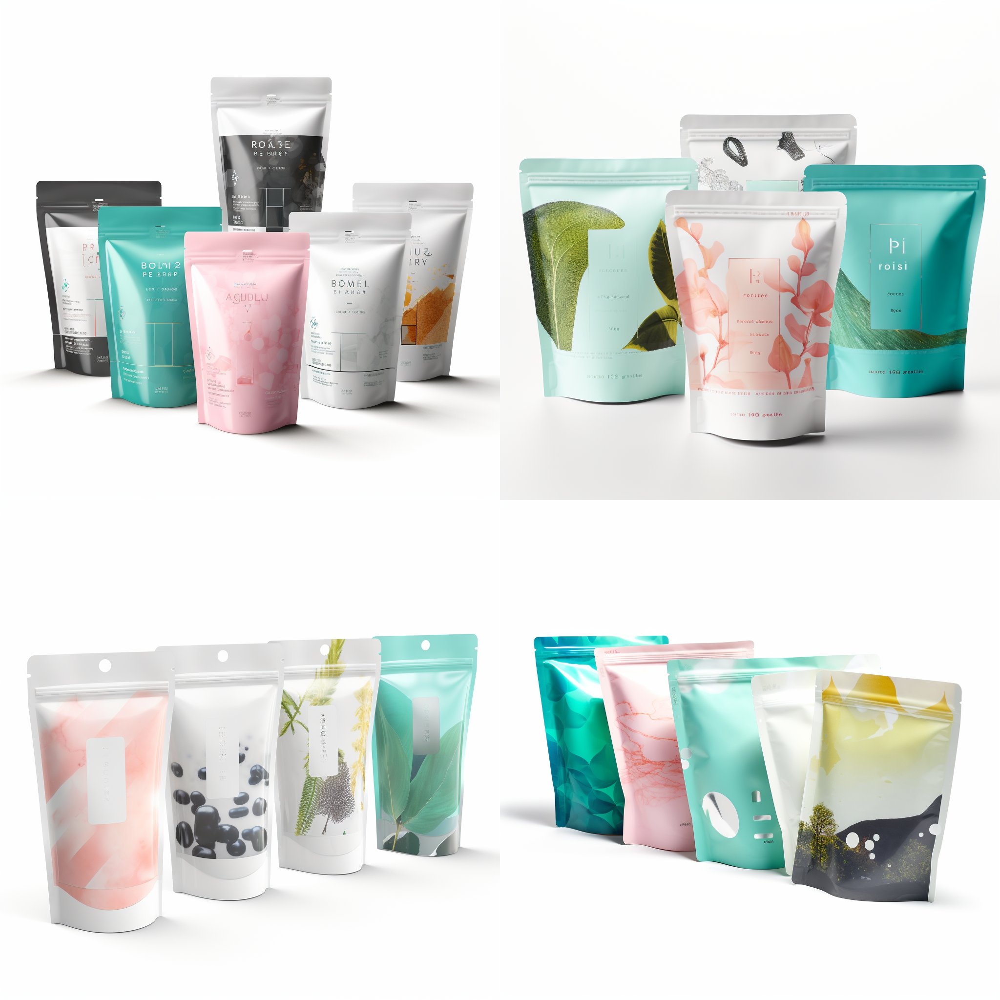custom zip lock bag with logo resealable pouch plastic packaging bag Aluminum Foil Stand Up Pouch Powder Packaging Bags