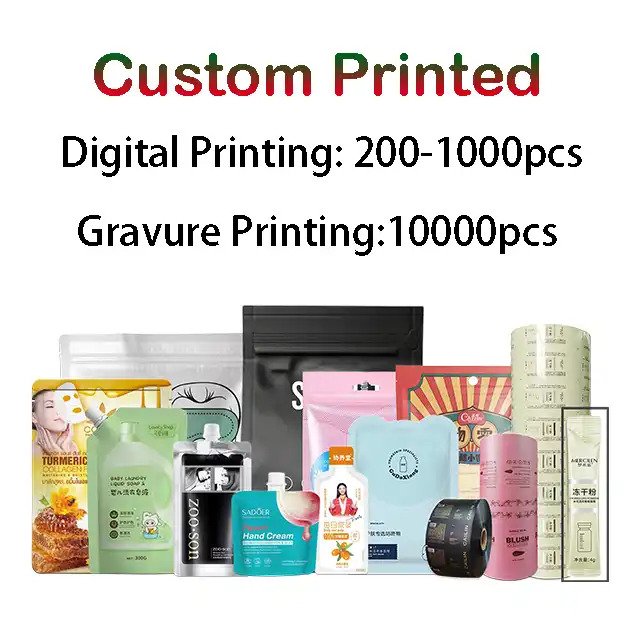 custom zip lock bag with logo resealable pouch plastic packaging bag Aluminum Foil Stand Up Pouch Powder Packaging Bags
