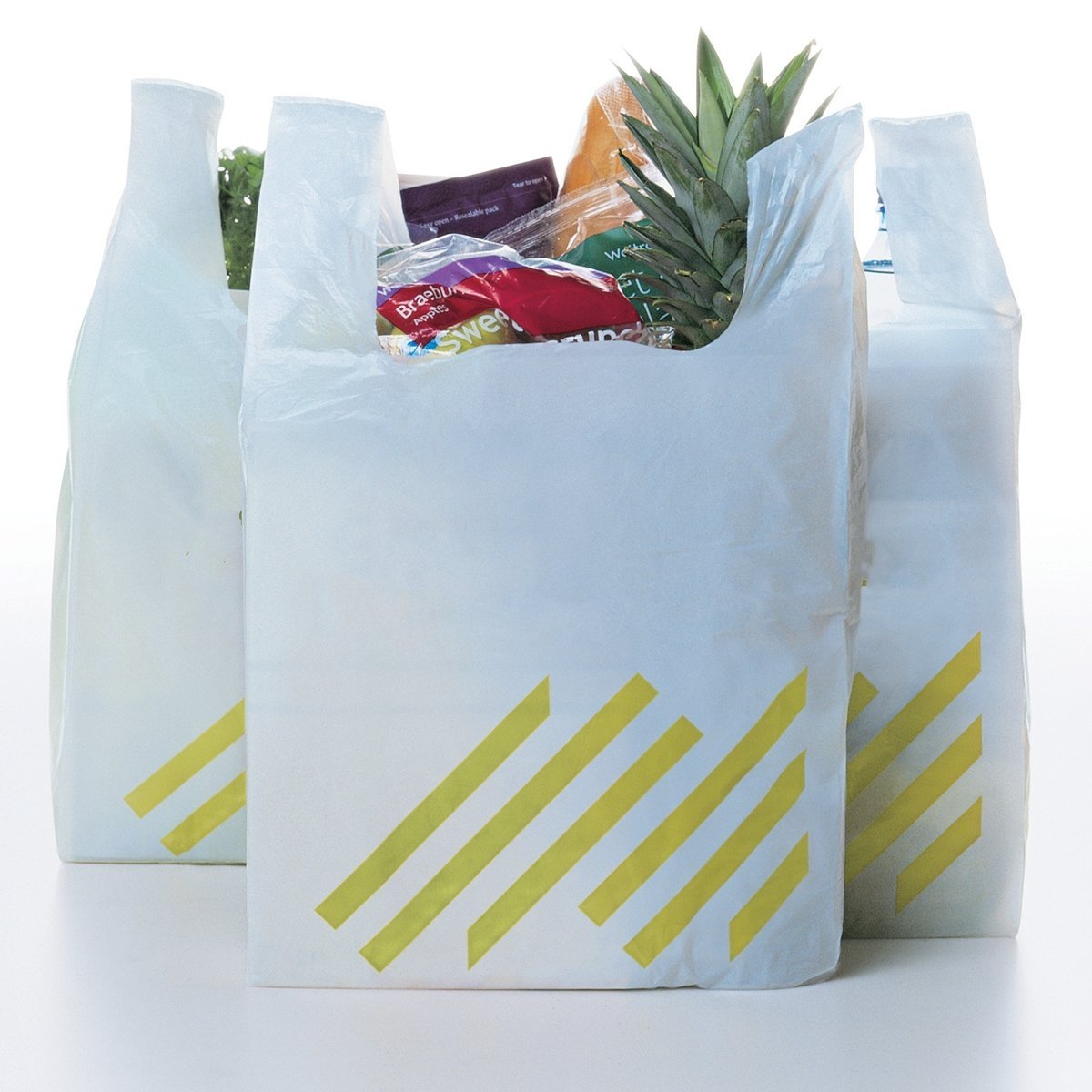 Vest Plastic Shopping Carry Out T-shirt Bag Custom Biodegradable Grocery Store Plastic Full Color Printing Heat Seal PLA PBAT