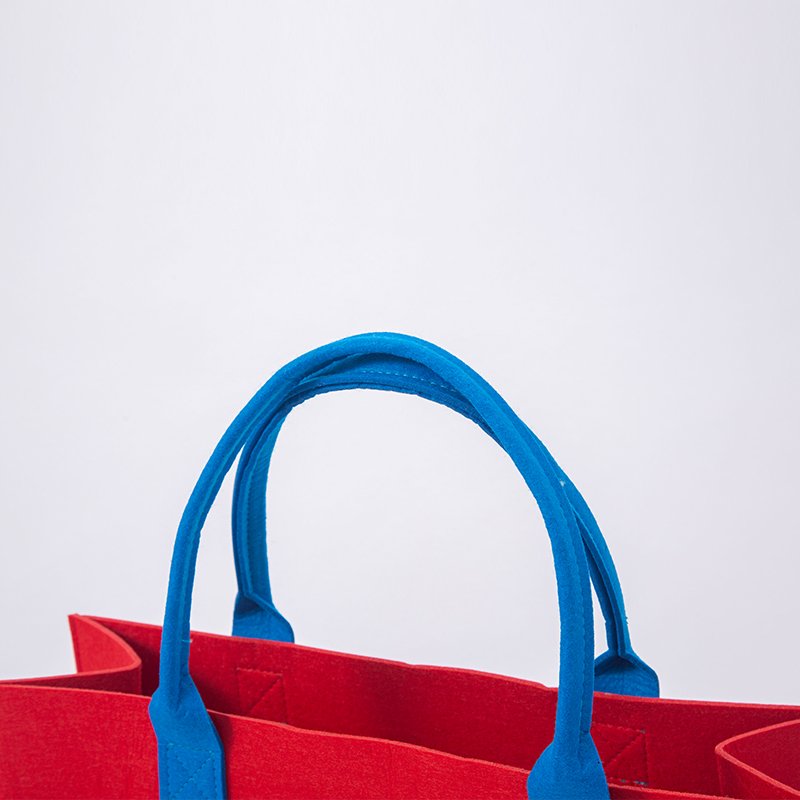 Customised Reusable Grey Ladies Shoulder Felt Bag Eco-friendly Tote/Shoulder Shopping Bag