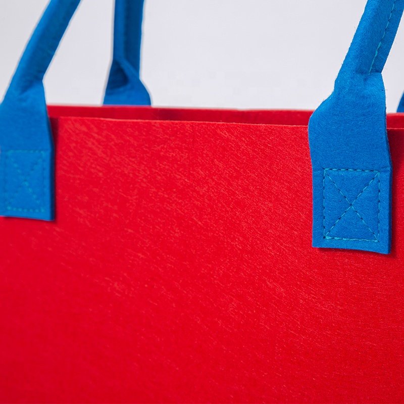 Customised Reusable Grey Ladies Shoulder Felt Bag Eco-friendly Tote/Shoulder Shopping Bag