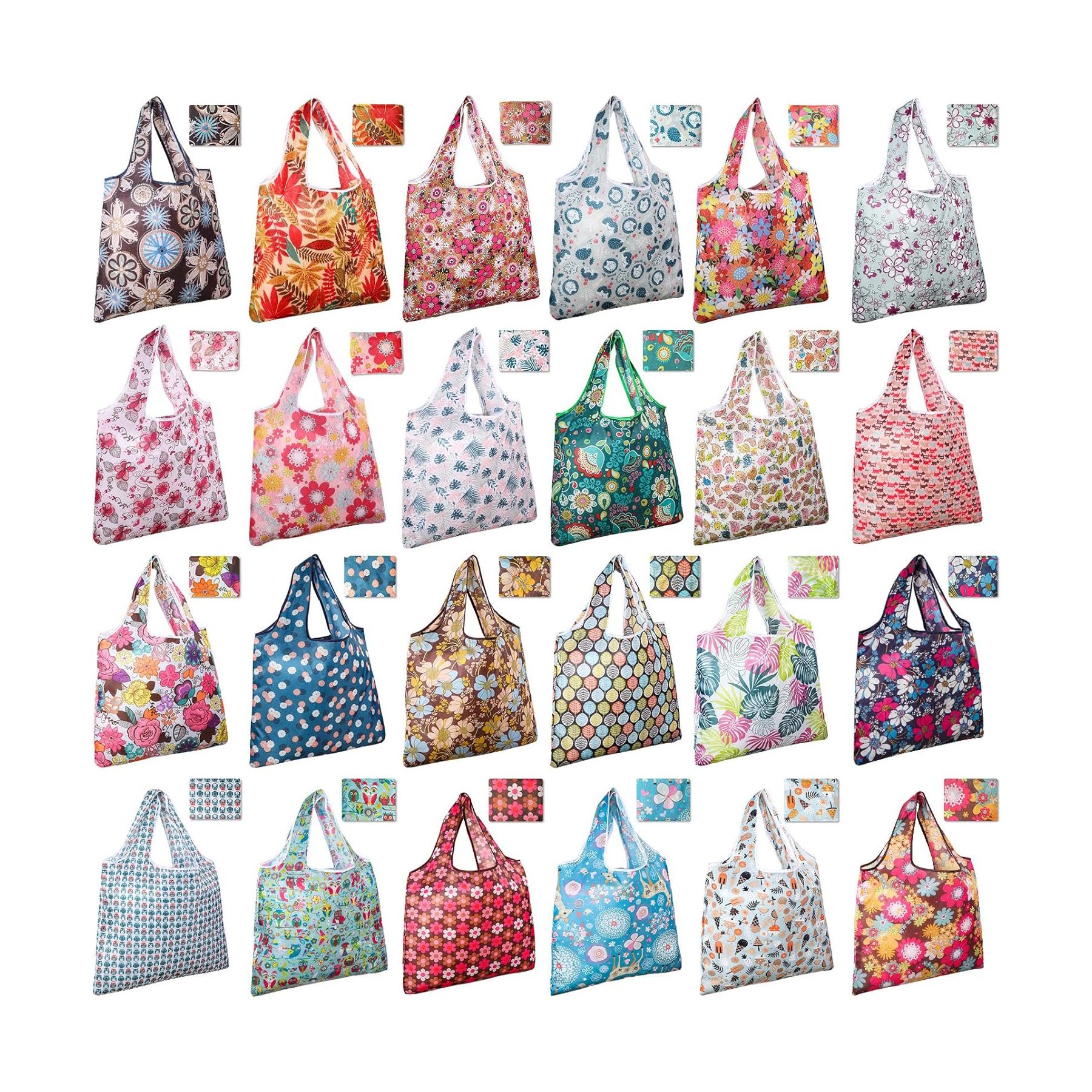 Personalized waterproof recycled RPET grocery t-shirt carry tote 190T polyester folding into pouch vest shopping bag