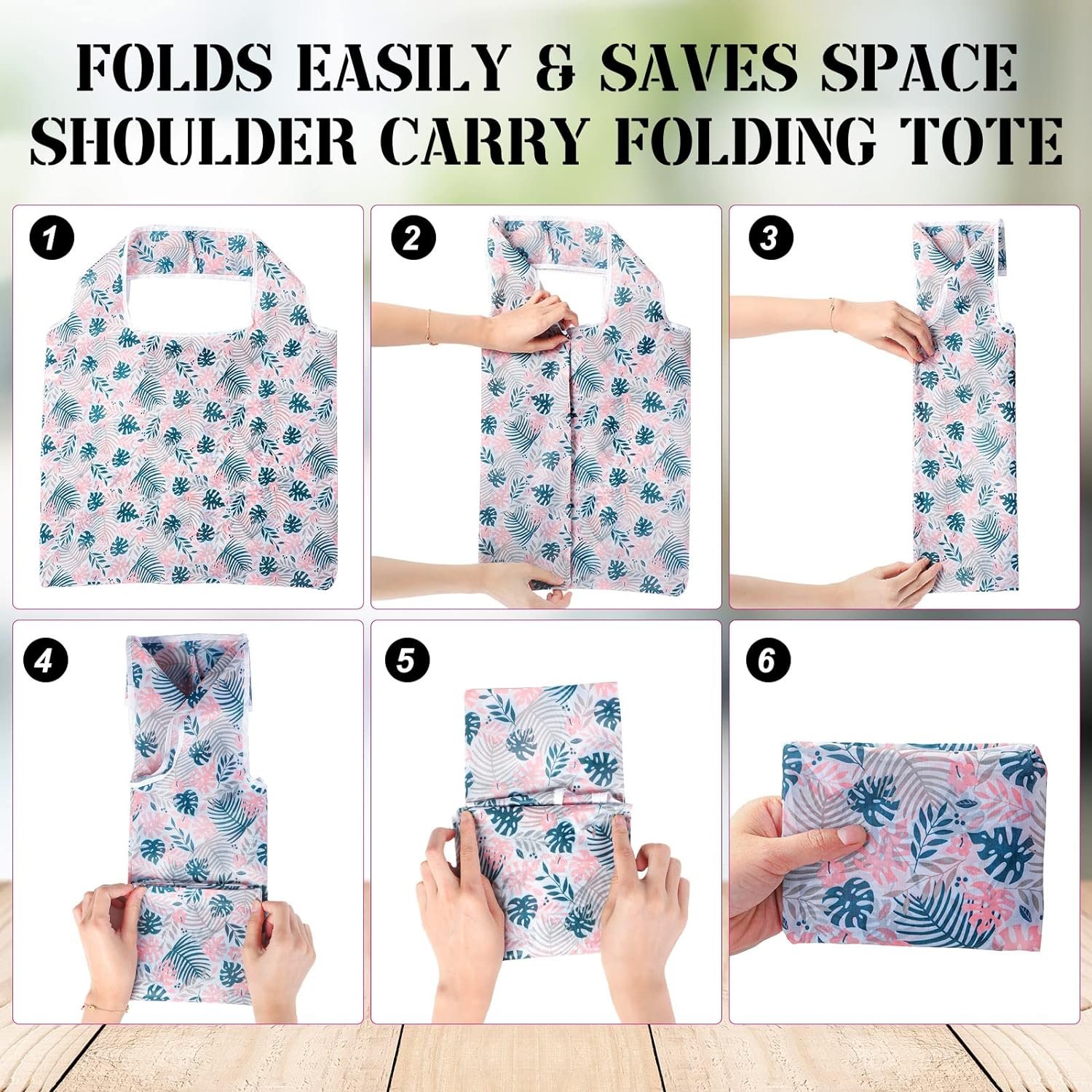 Personalized waterproof recycled RPET grocery t-shirt carry tote 190T polyester folding into pouch vest shopping bag