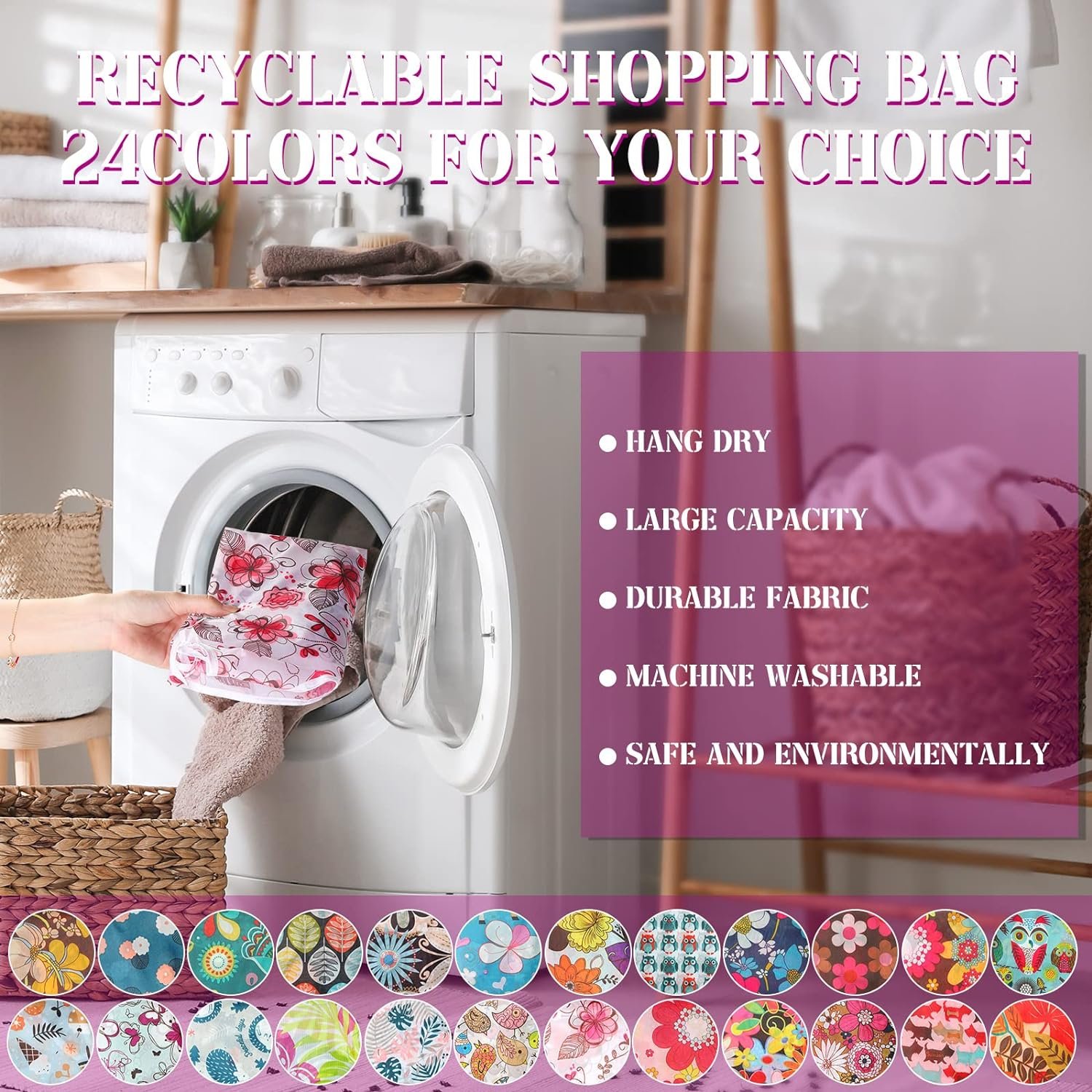 Personalized waterproof recycled RPET grocery t-shirt carry tote 190T polyester folding into pouch vest shopping bag