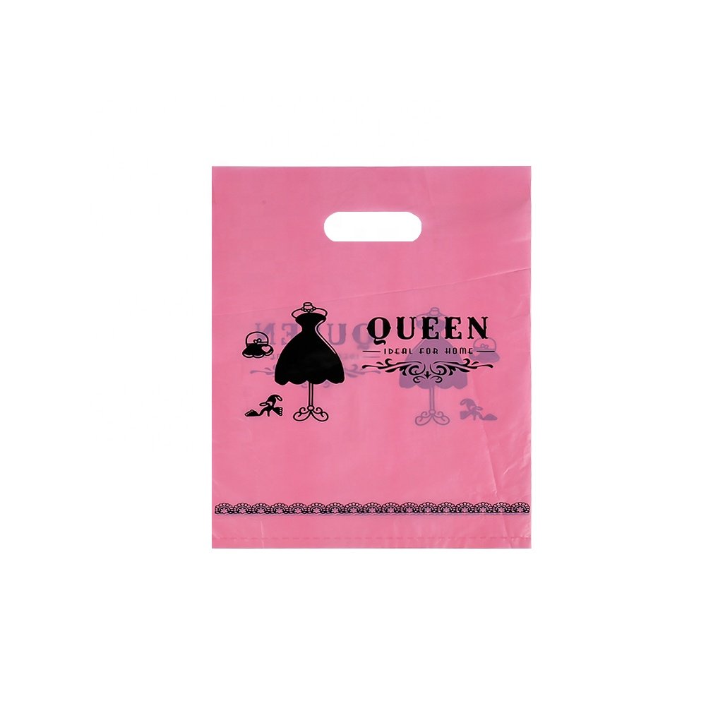 custom cloth plastic shopping bag packaging bags packing with handle ziplock bag for handbag clothing simple clothes