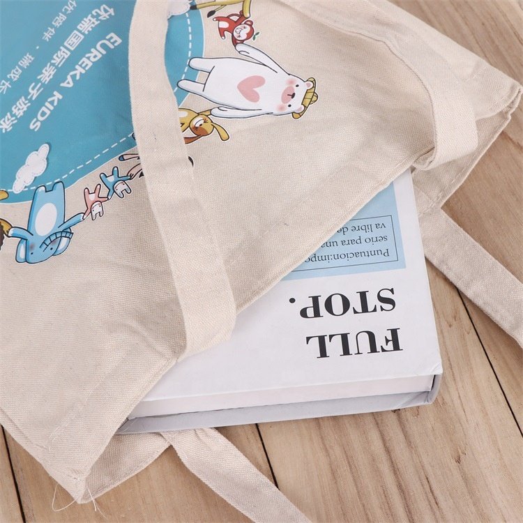 Wholesale cotton shopping canvas tote bag style size customized foldable canvas reusable shopping bag