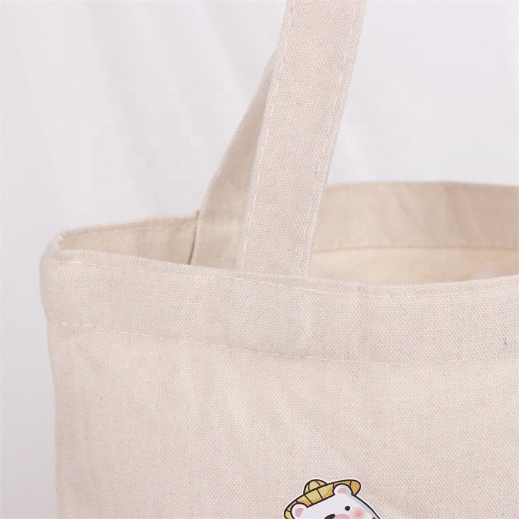 Wholesale cotton shopping canvas tote bag style size customized foldable canvas reusable shopping bag